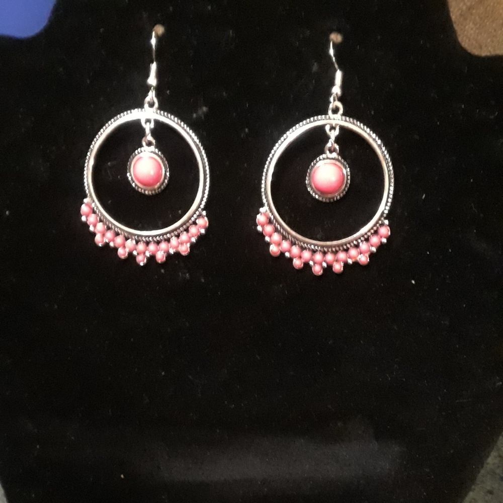 Paparazzi Pink Beaded Earrings